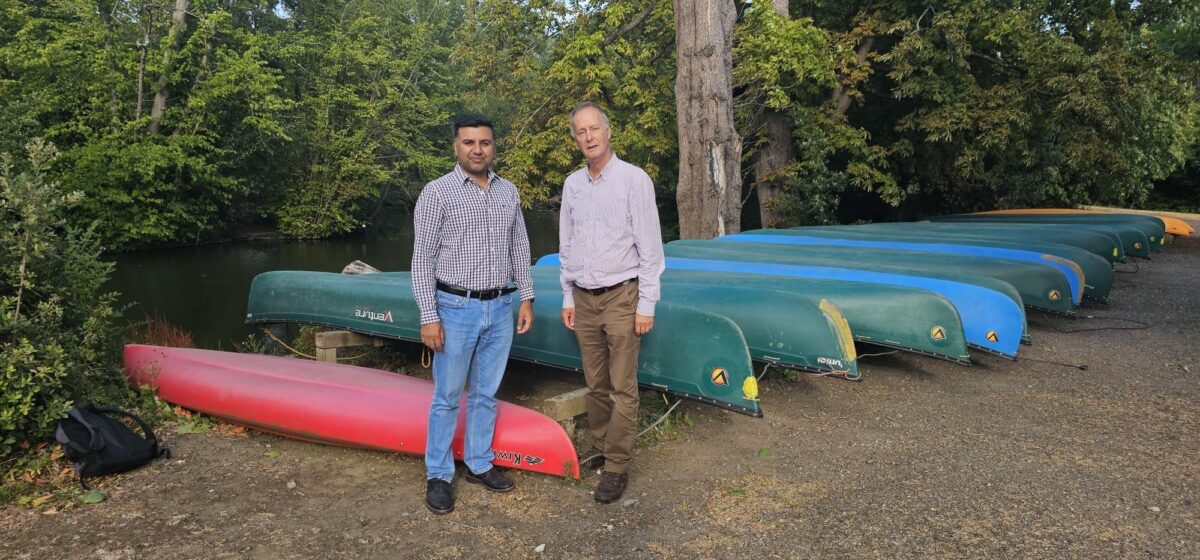 Cllrs Kataria and Savage at Woodmill 